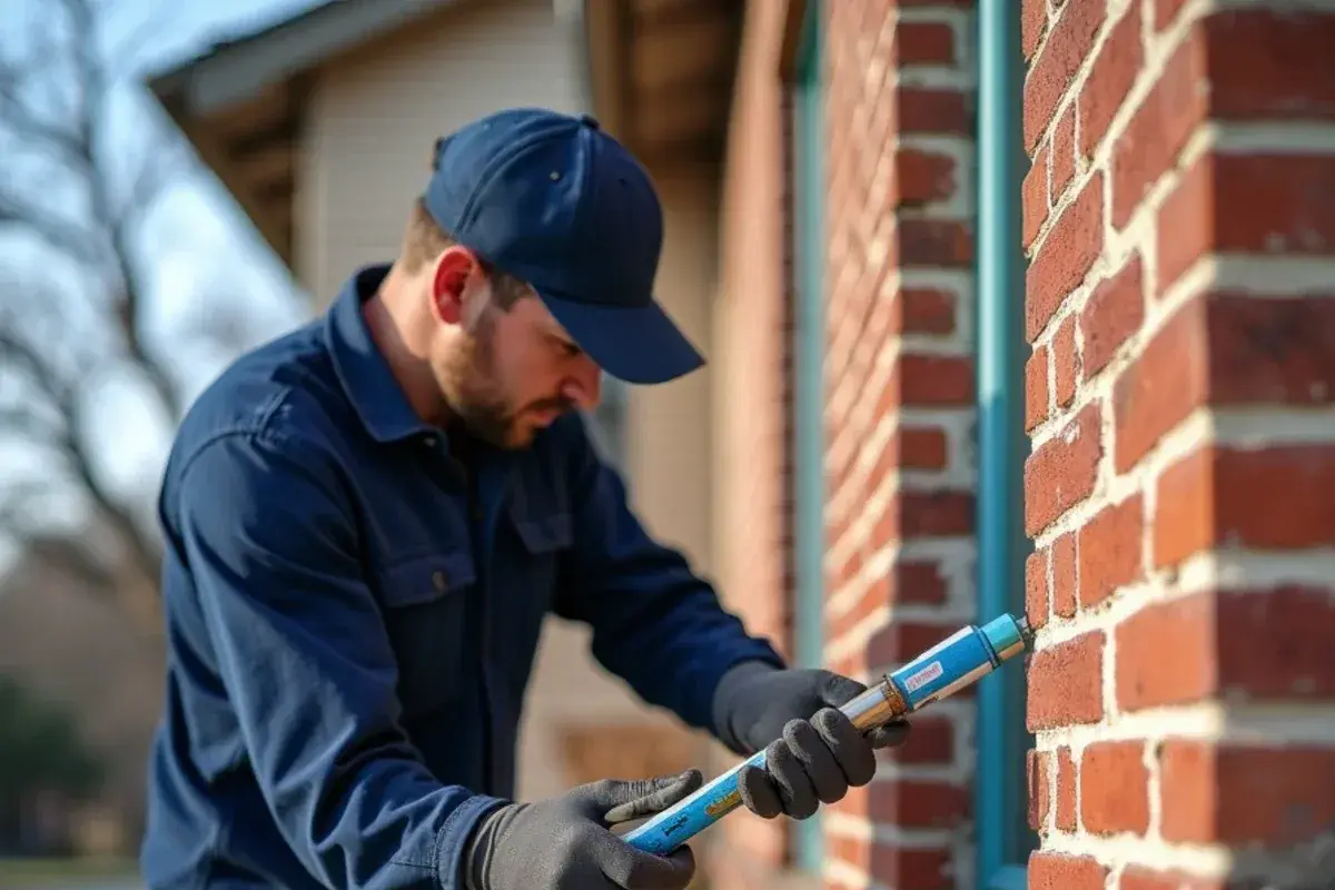 New frost-free sillcock installed through a brick wall in place of a hose bib