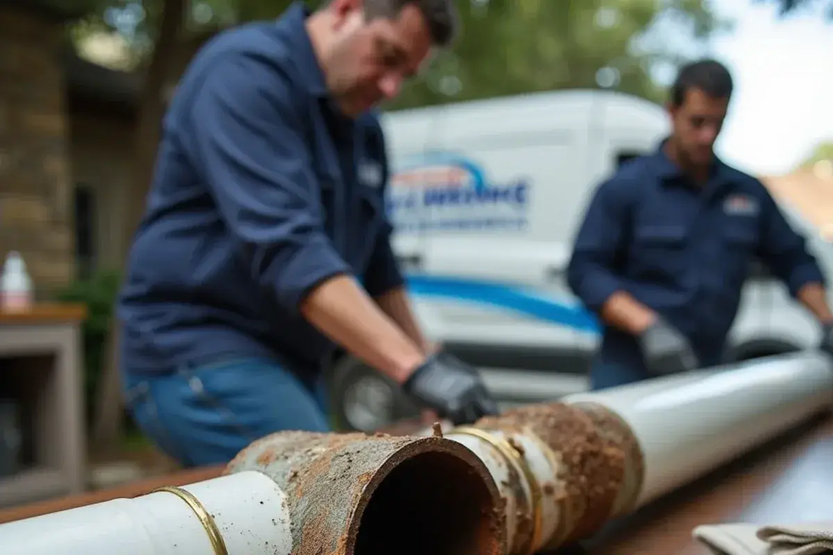 Rusted galvanized supply pipe removed from a ranch home in Serenada TX