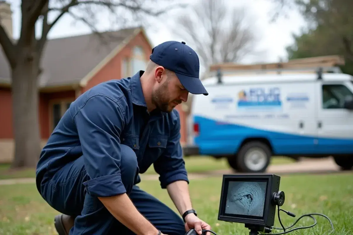Sewer camera inspection of a cast-iron drain line at an older home in Taylor TX